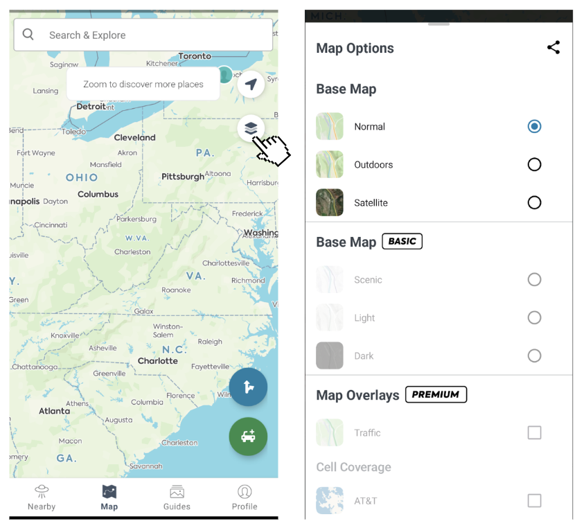 Map Styles & Layers – Roadtrippers Support